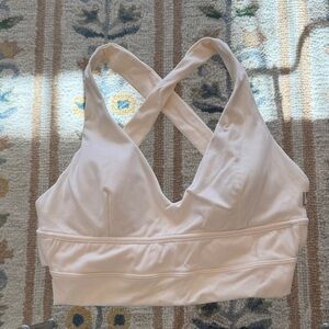 Buffbunny alpha Cross-Back Sports Bra in Bone